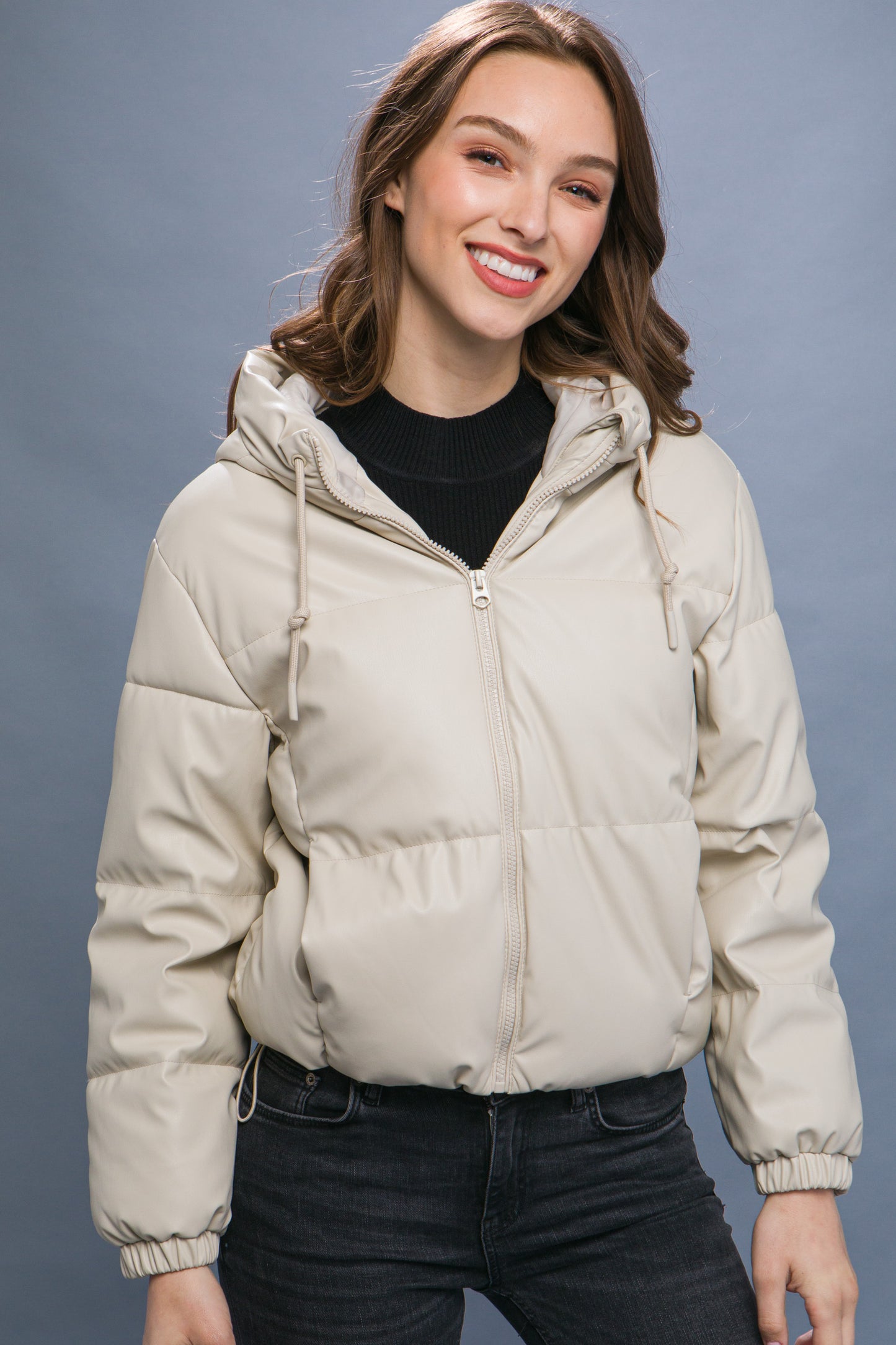 hooded puffer jacket