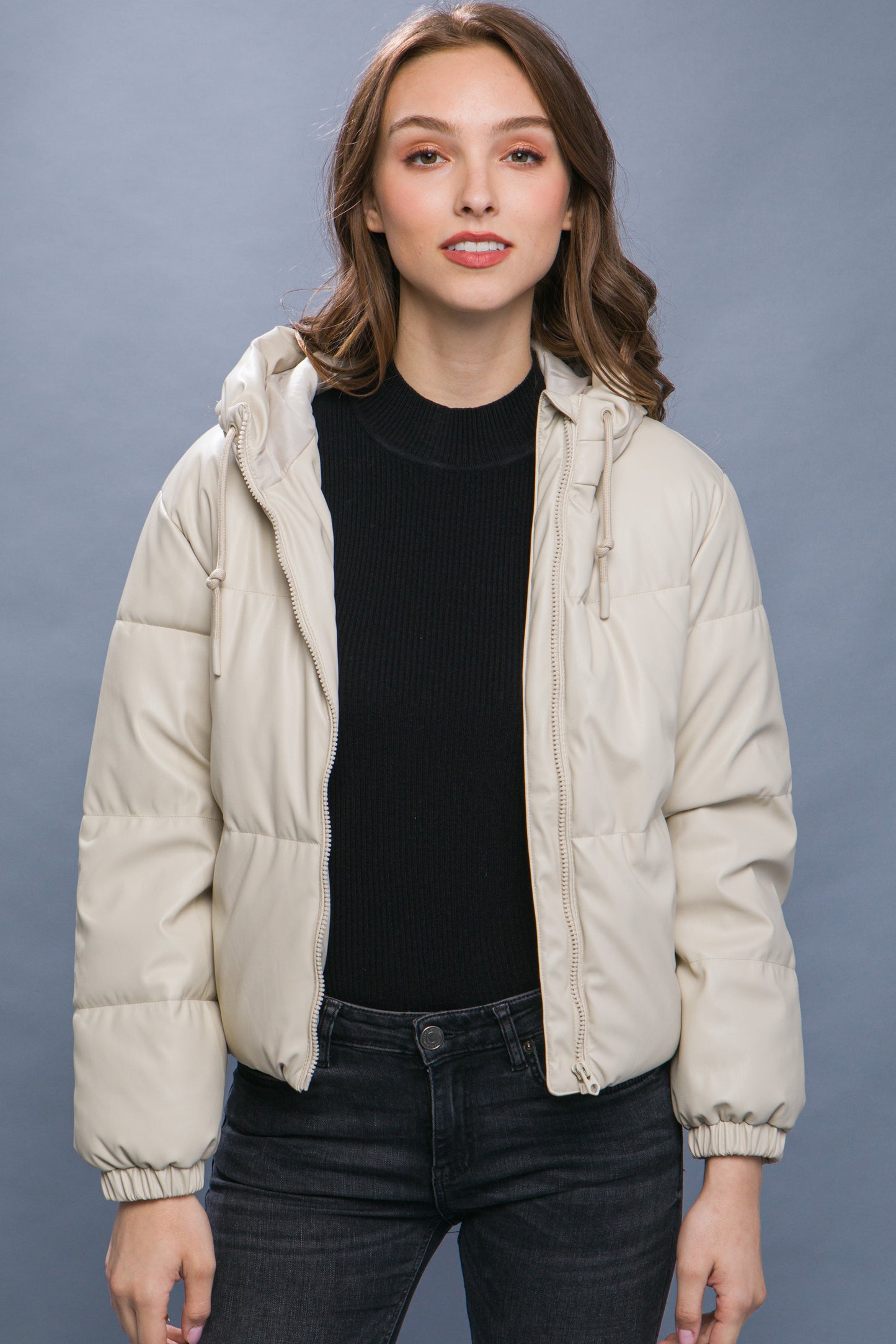 hooded puffer jacket