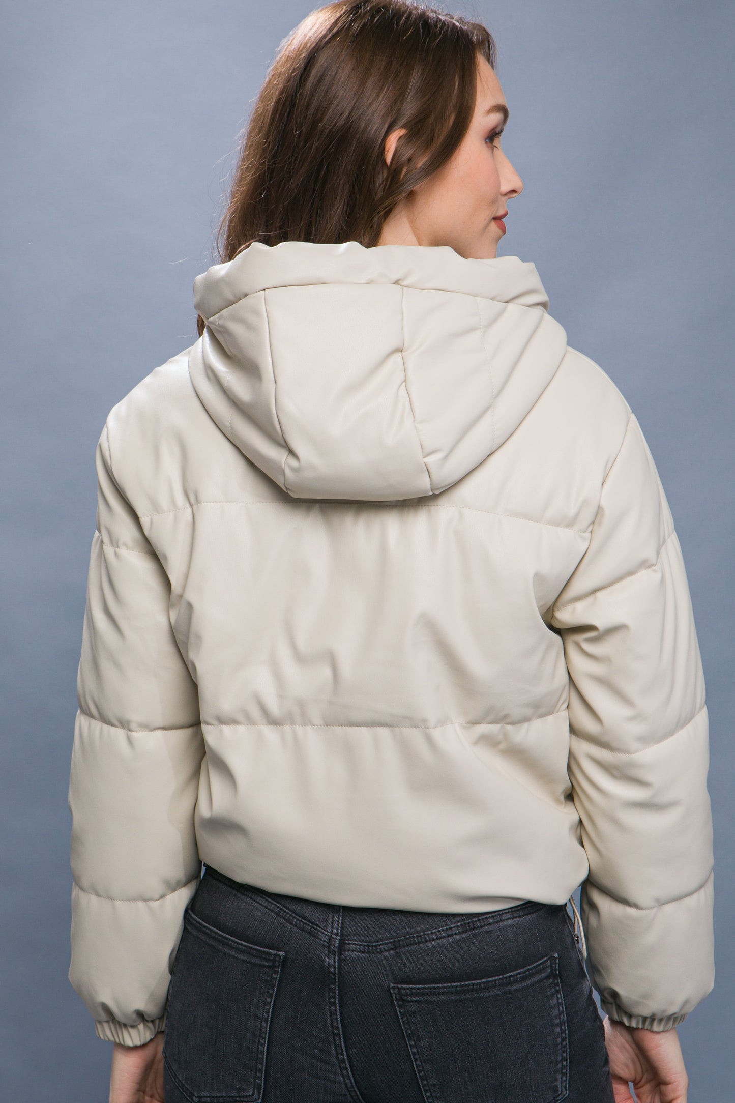 hooded puffer jacket