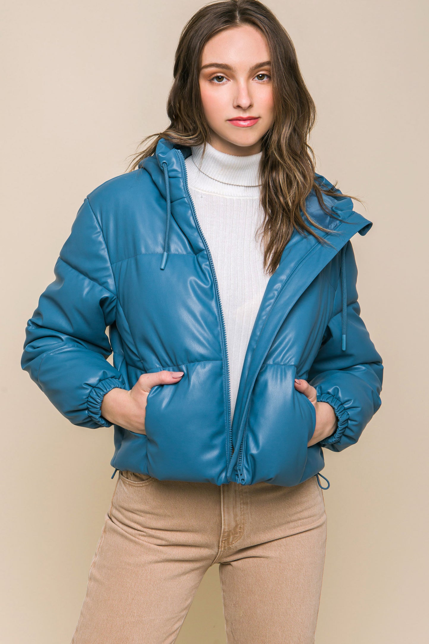 hooded puffer jacket