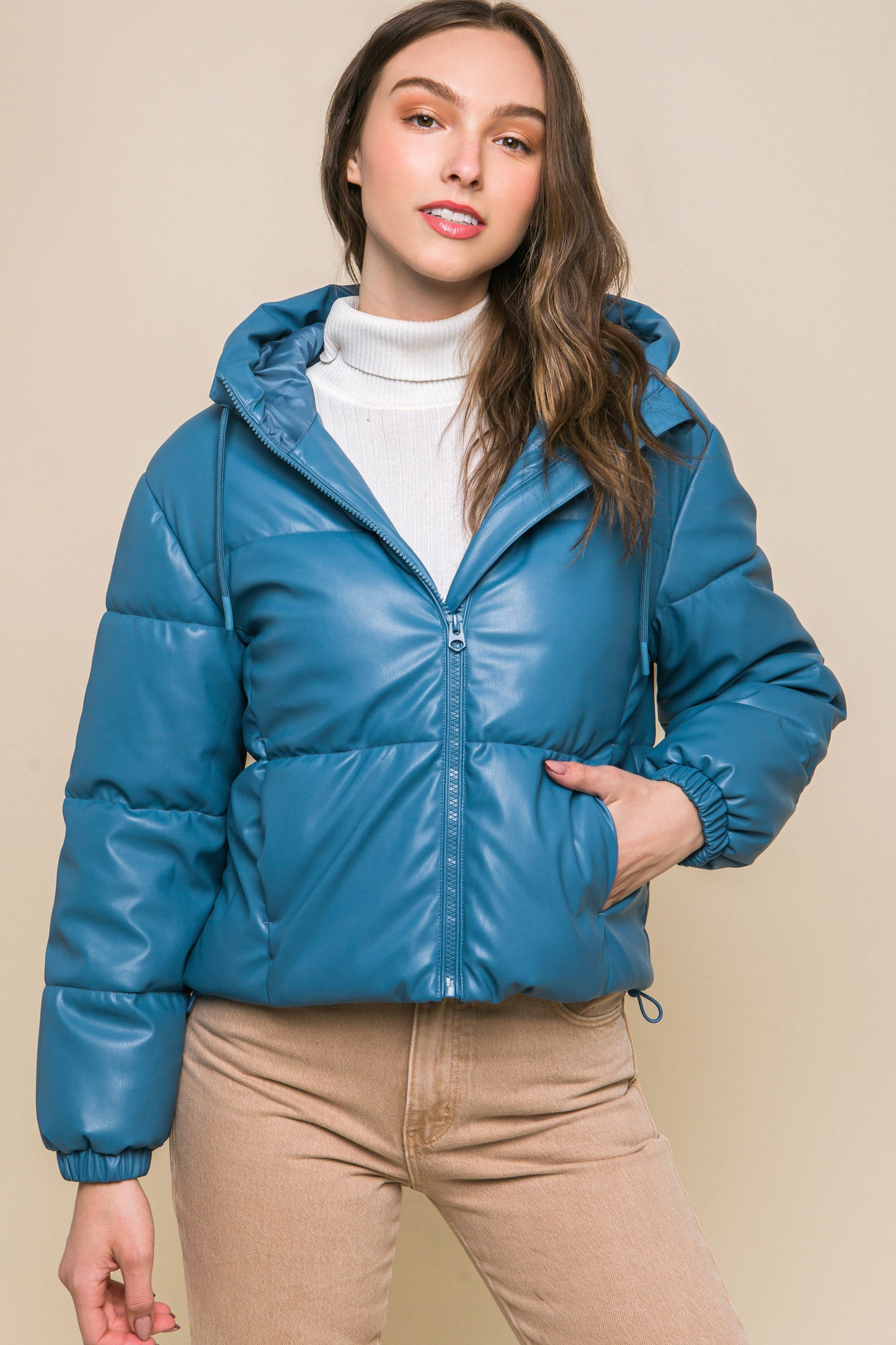 hooded puffer jacket