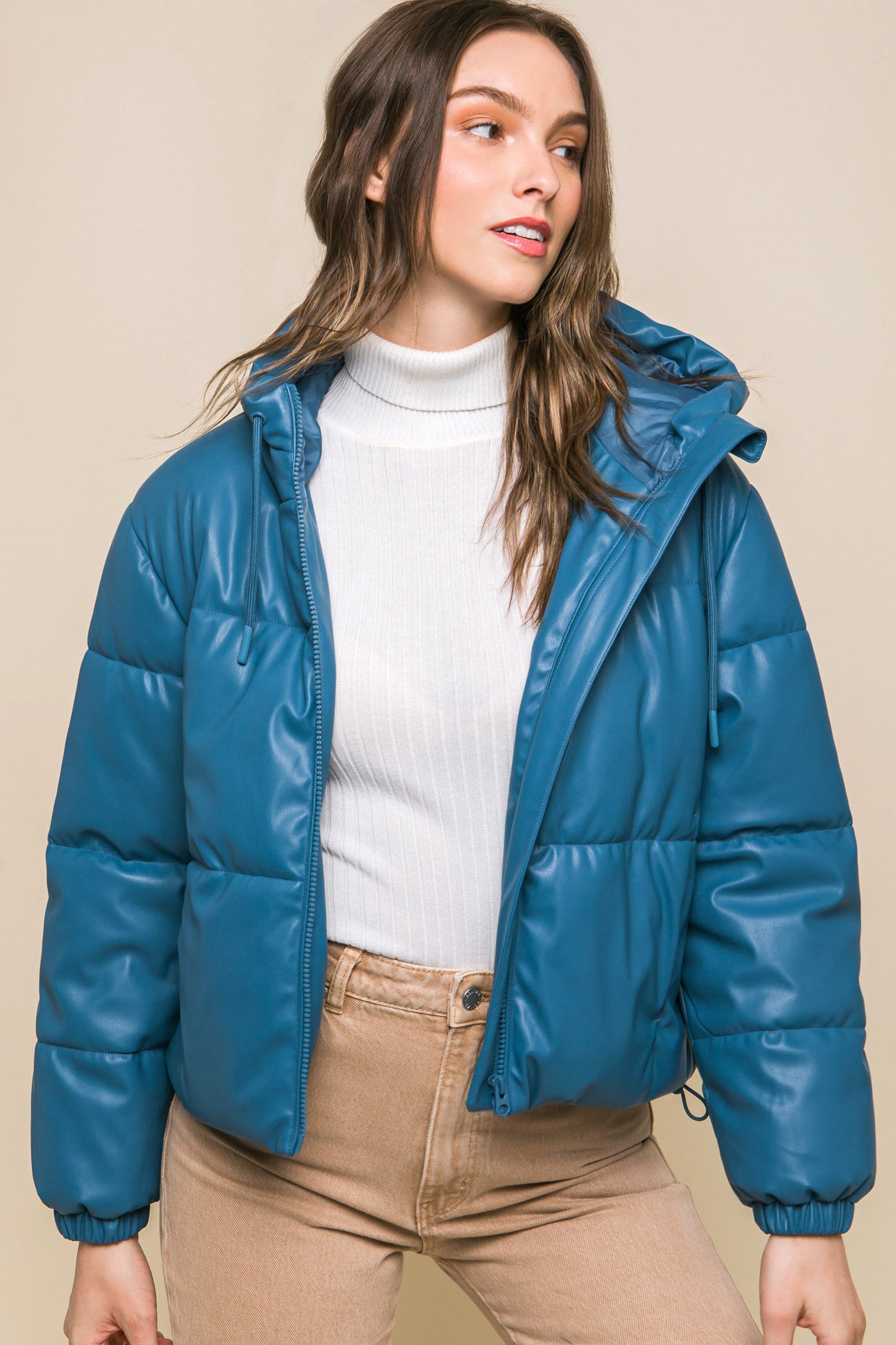 hooded puffer jacket