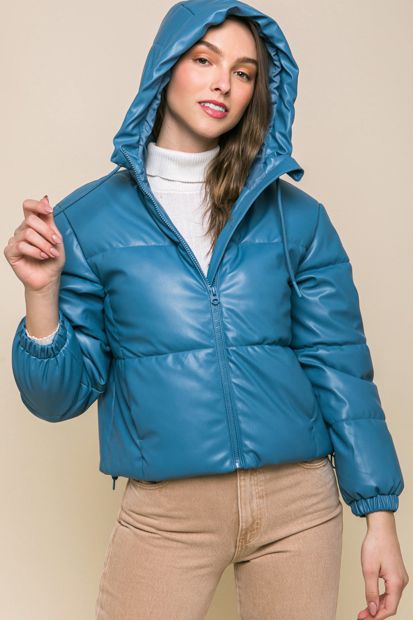 hooded puffer jacket