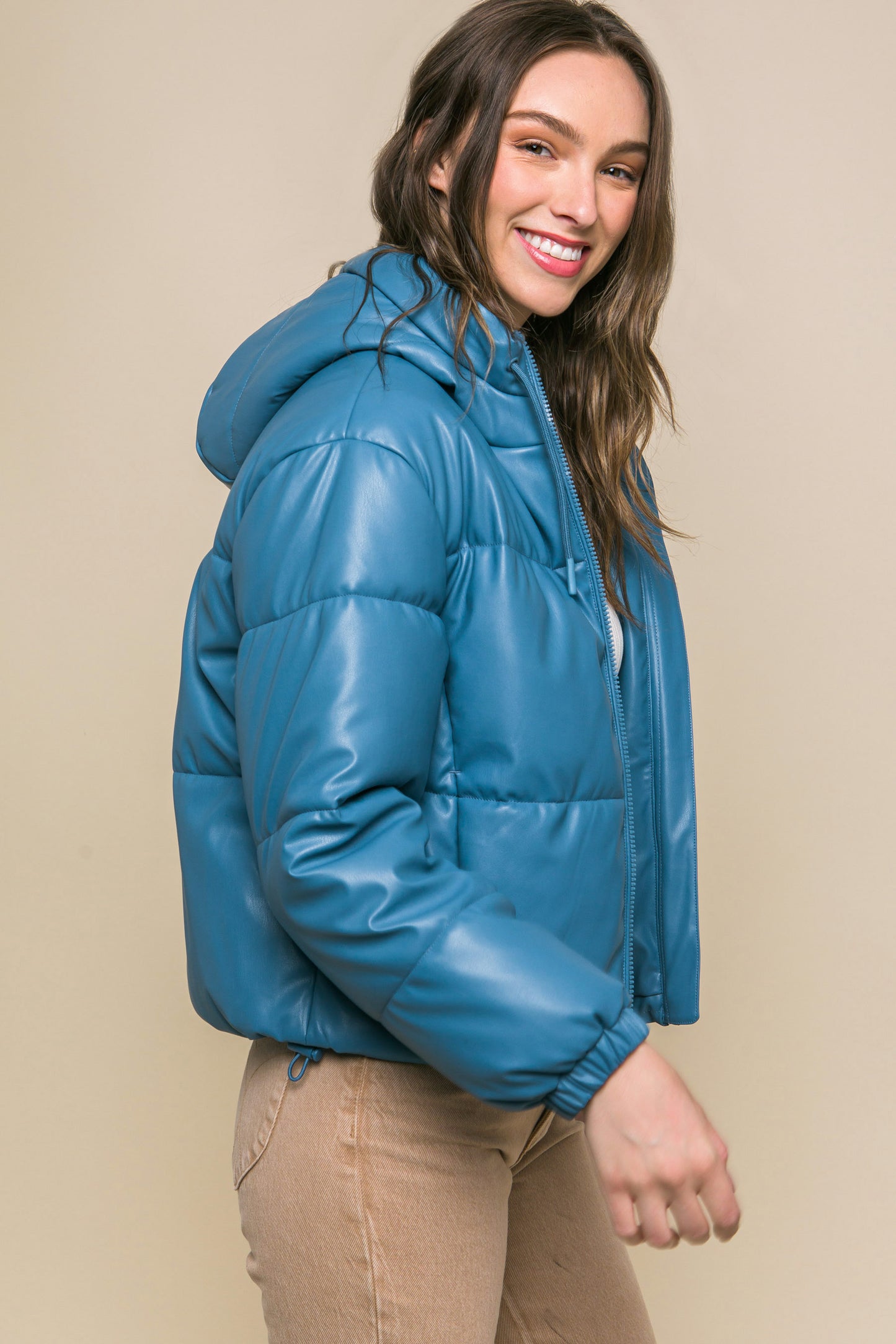 hooded puffer jacket