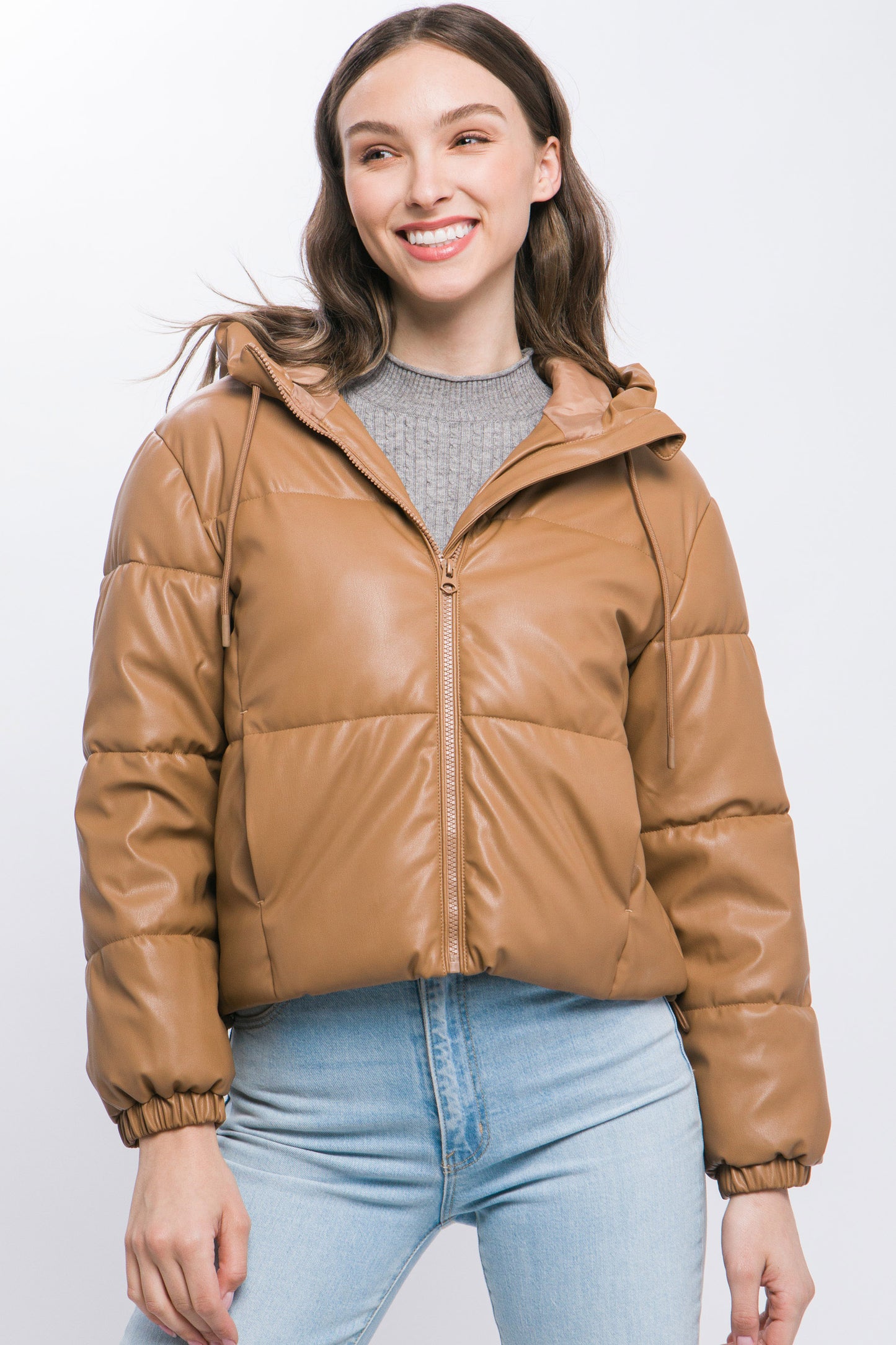 hooded puffer jacket