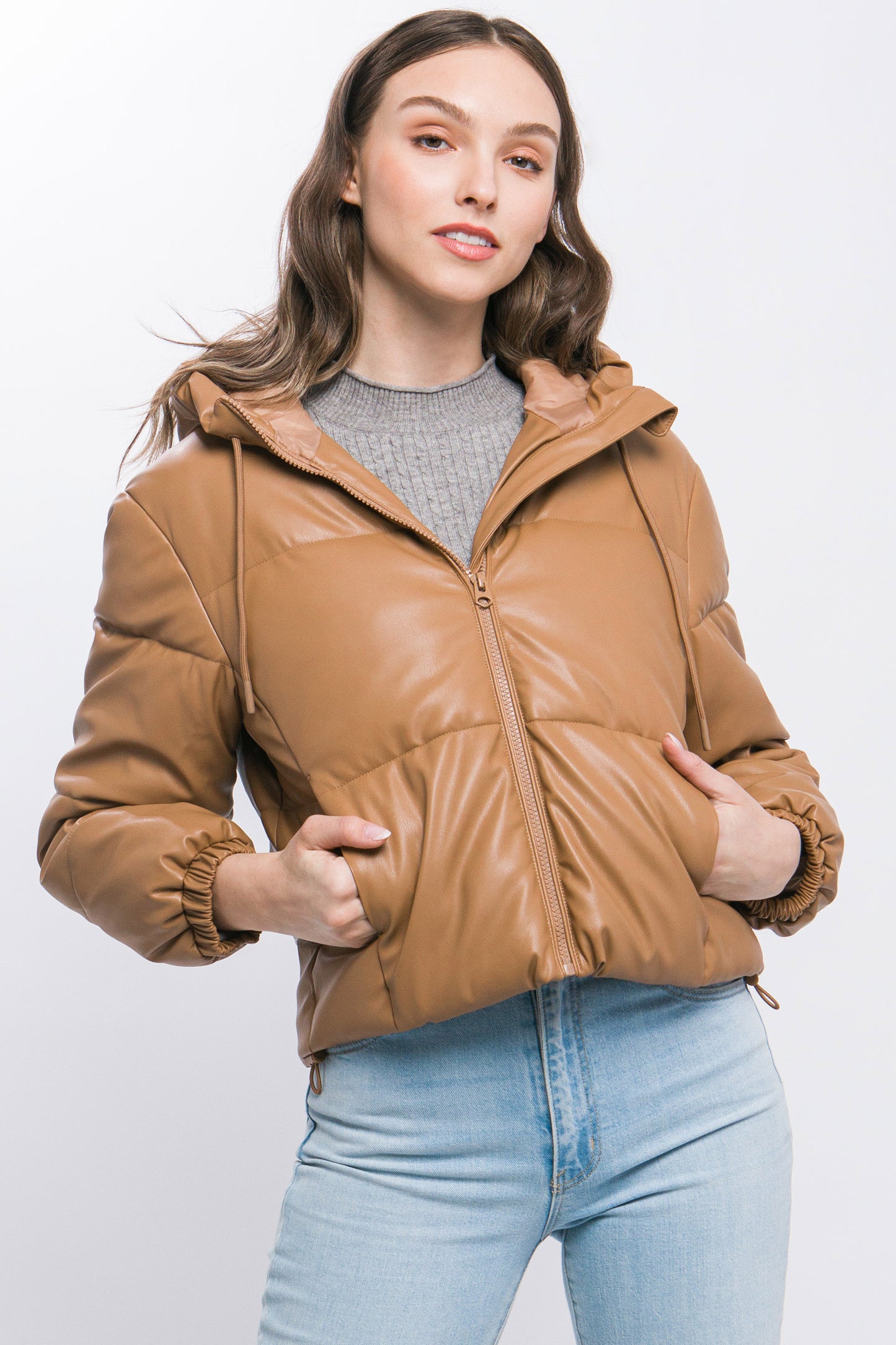 hooded puffer jacket