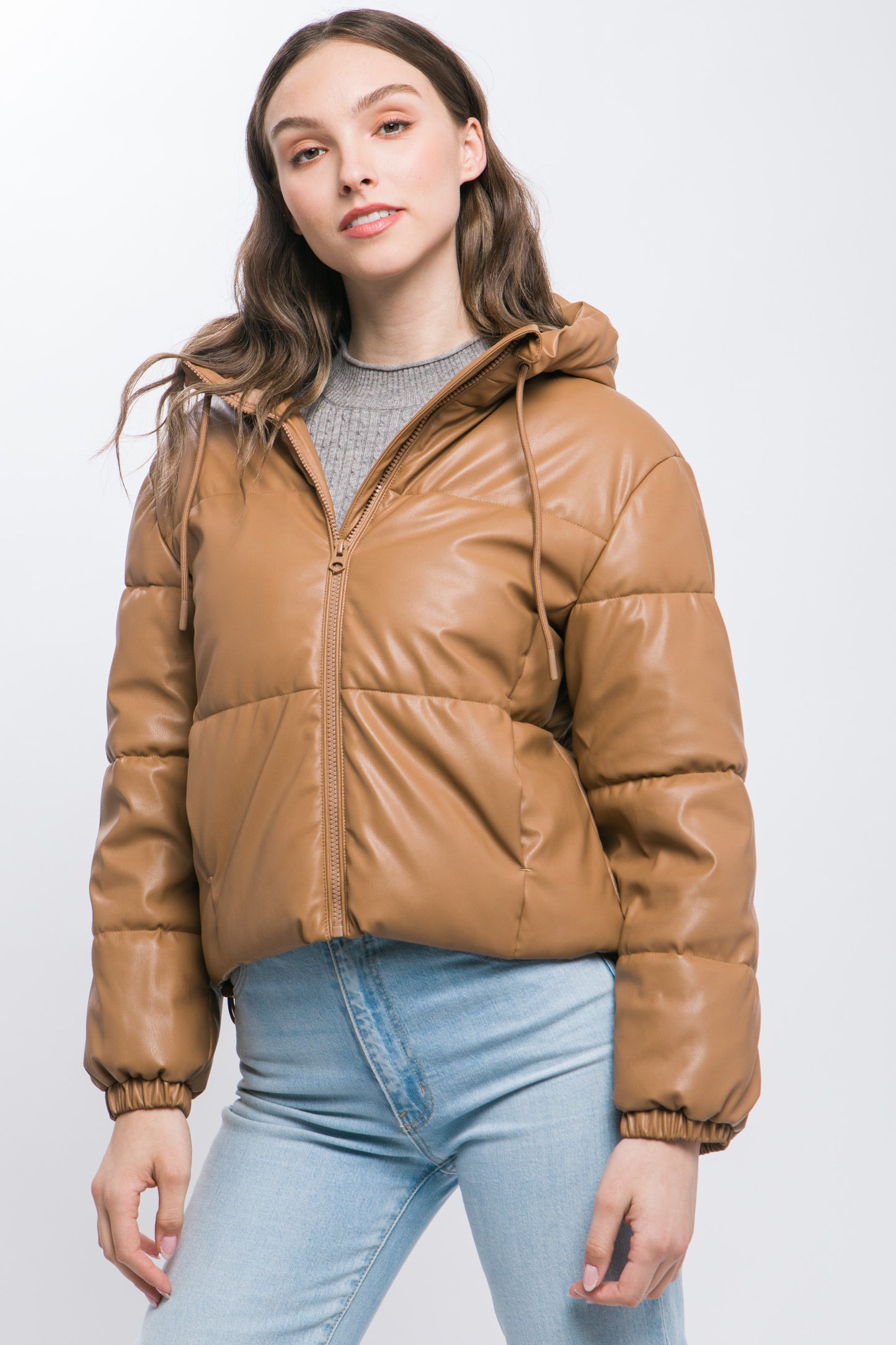 hooded puffer jacket