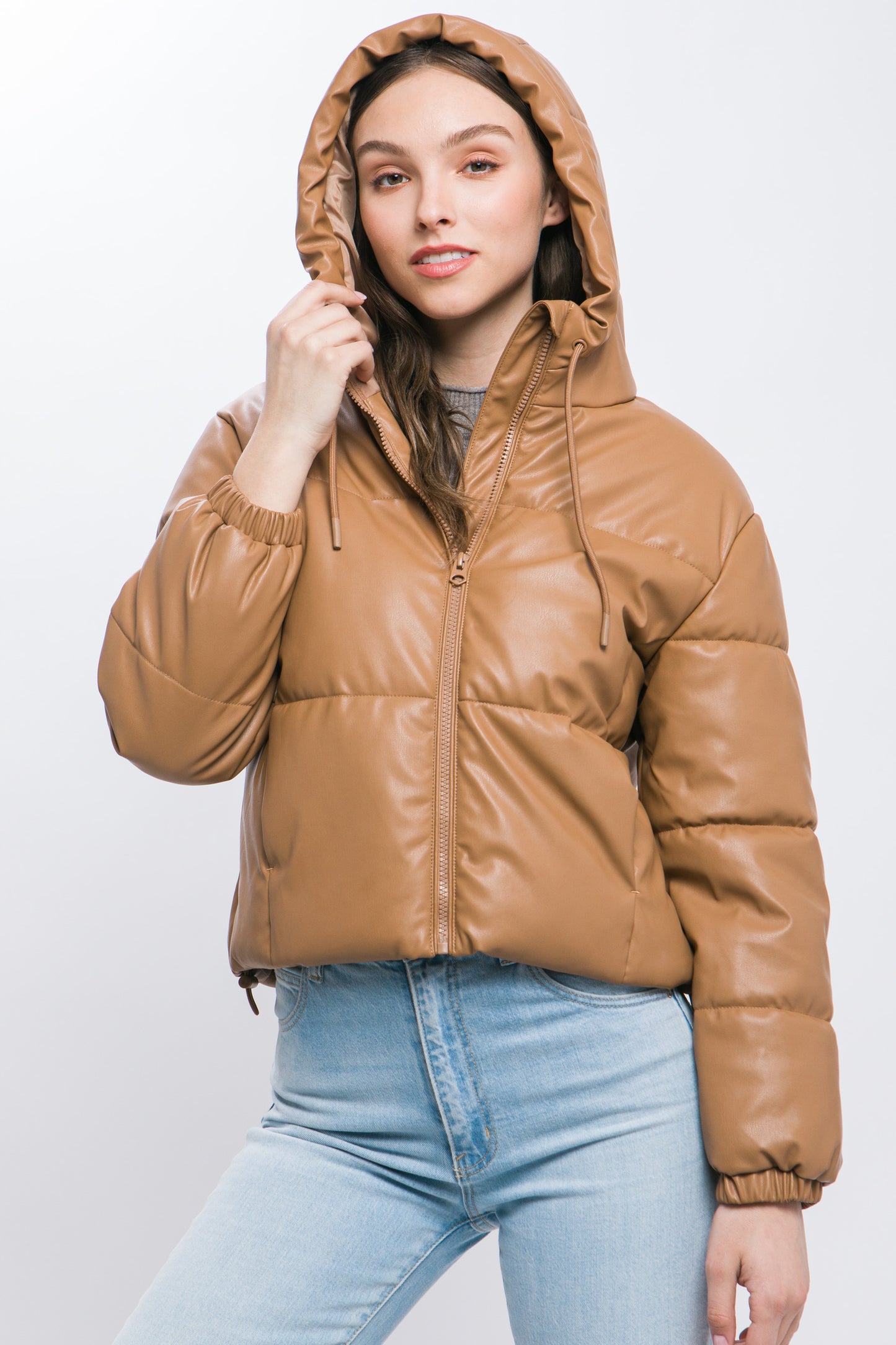 hooded puffer jacket