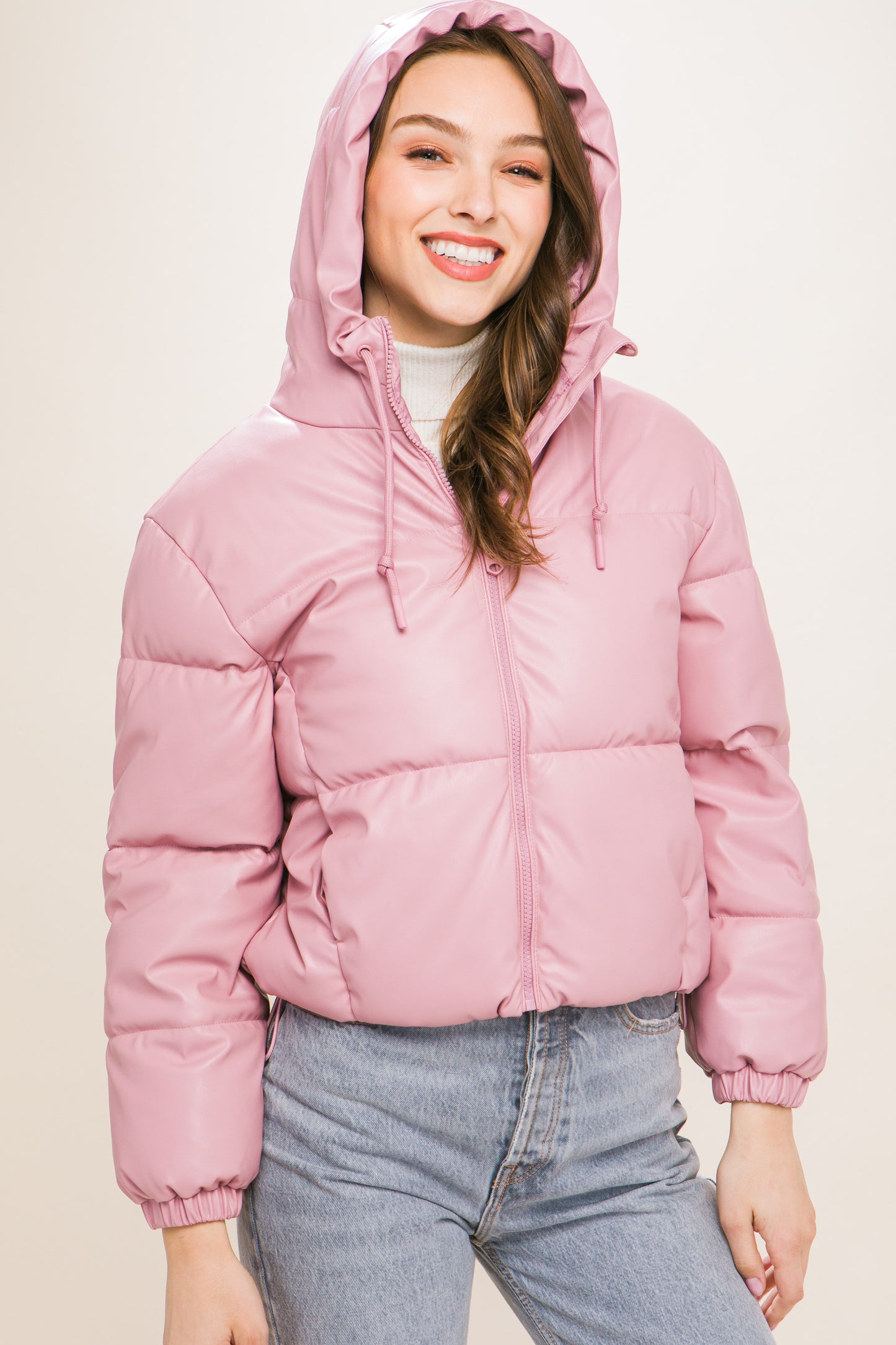 hooded puffer jacket