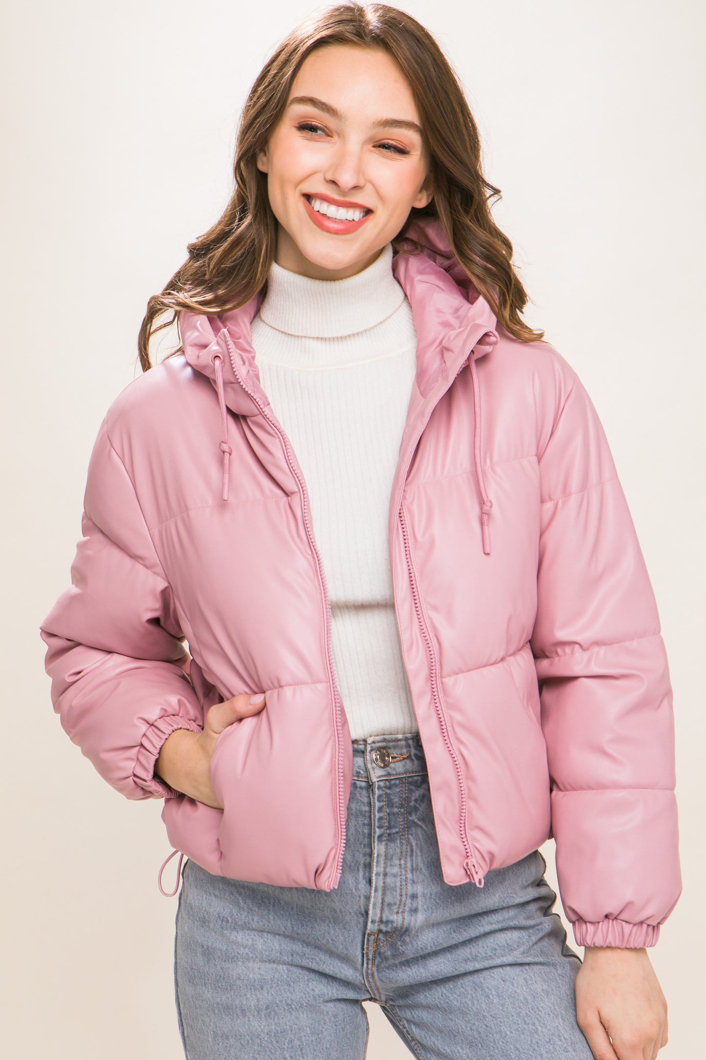 hooded puffer jacket