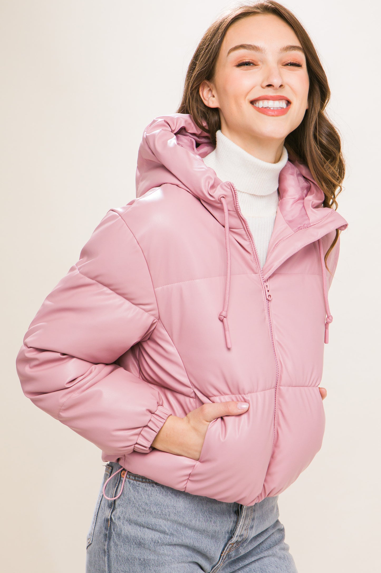 hooded puffer jacket