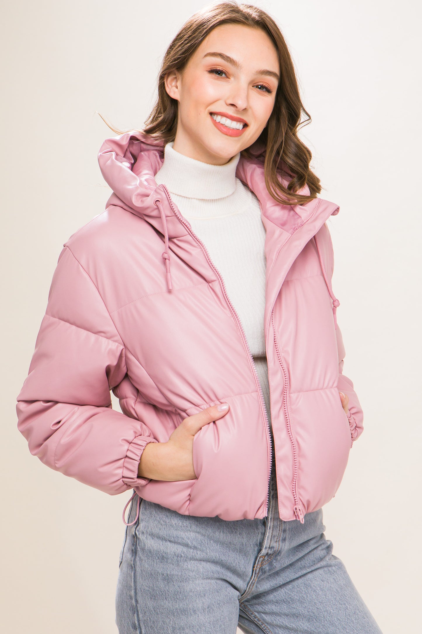 hooded puffer jacket