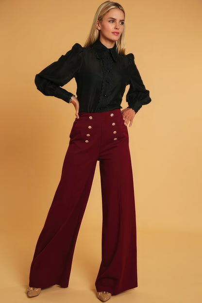 Wide Leg Waist Pants