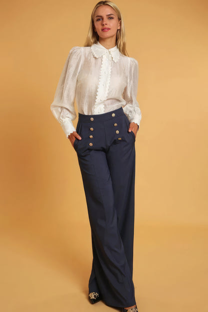 Wide Leg Waist Pants