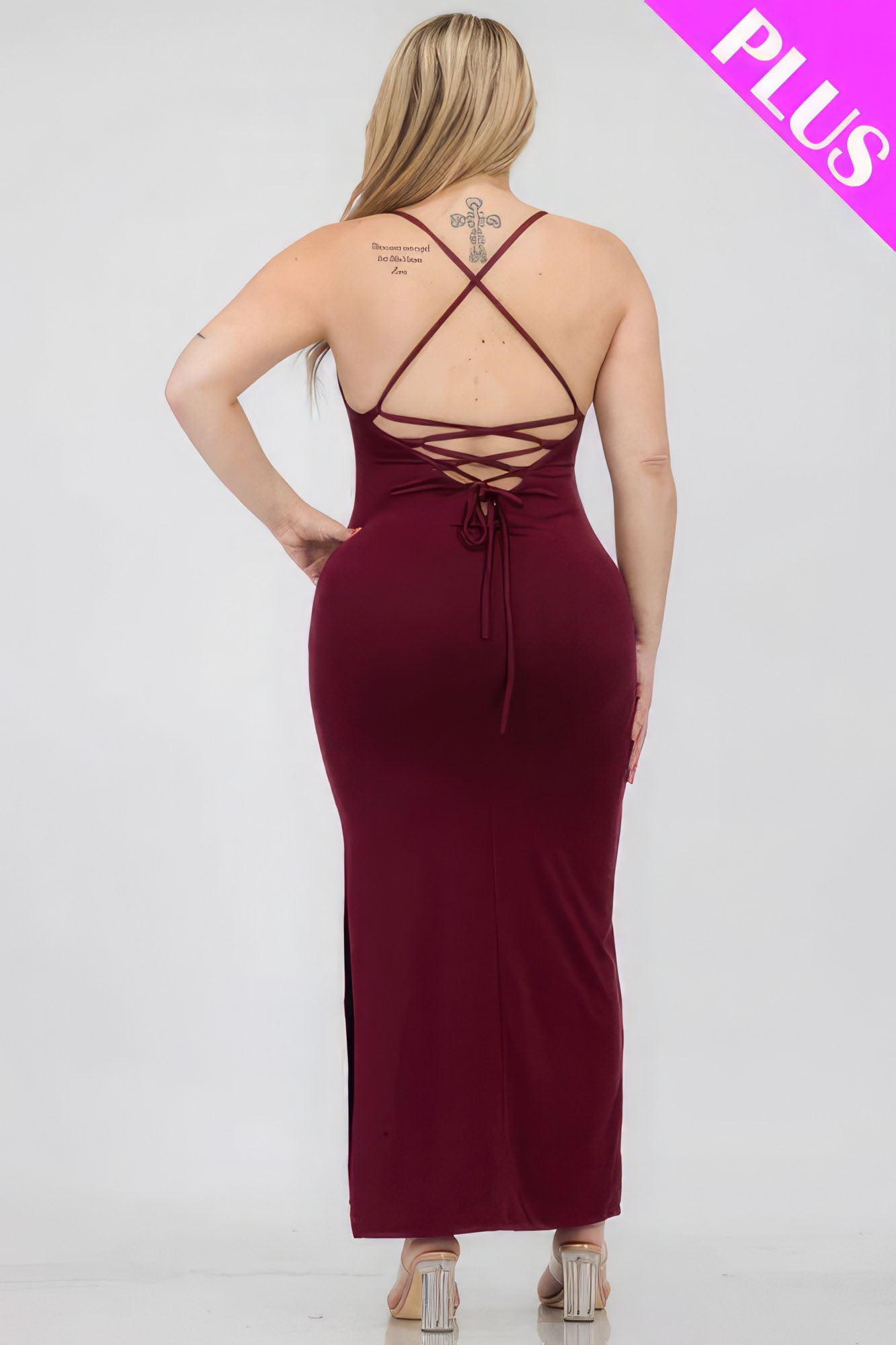 crisscross back maxi dress