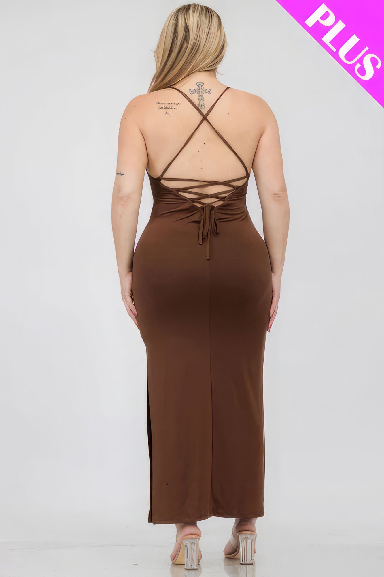 crisscross back maxi dress