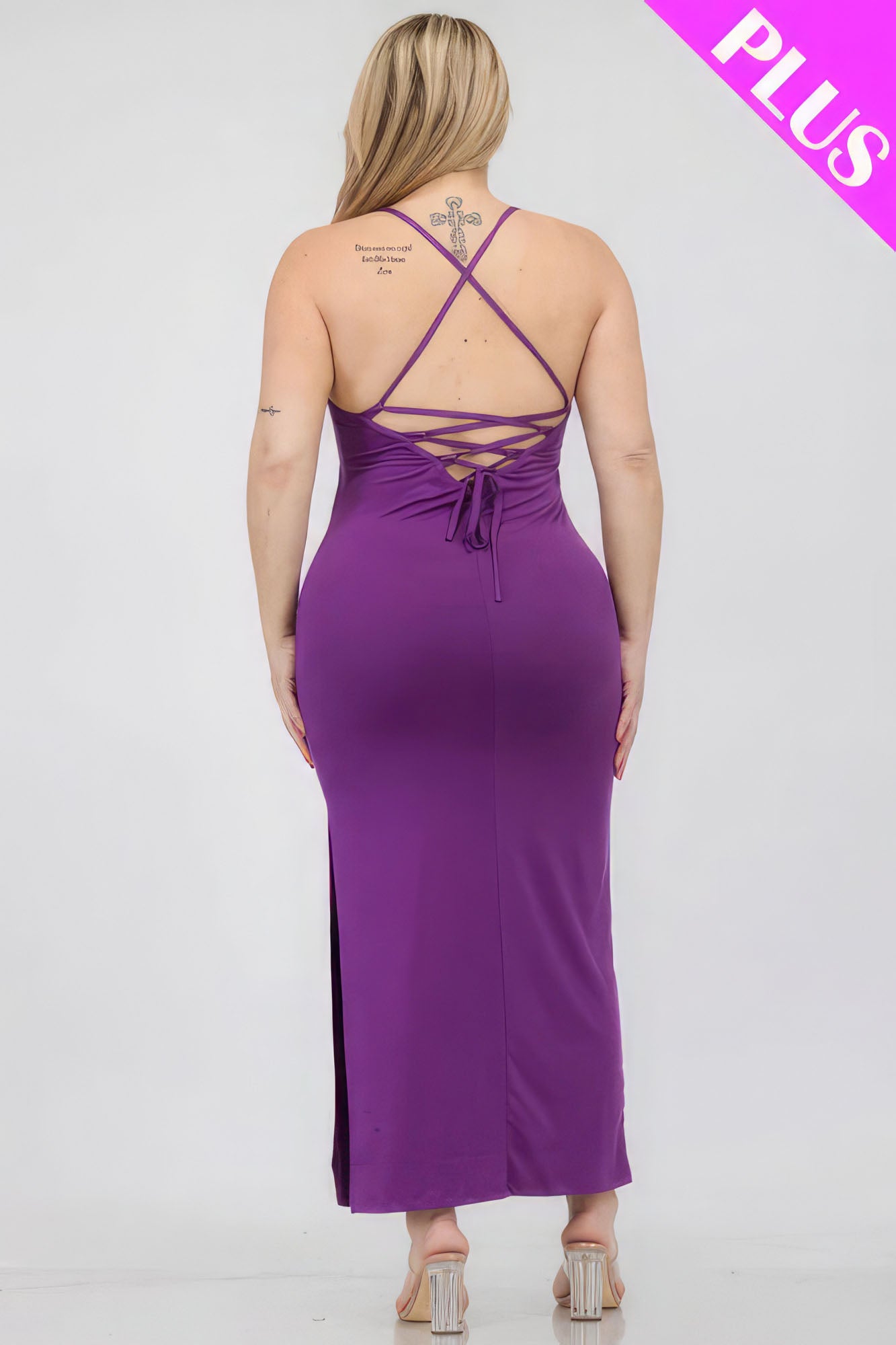 crisscross back maxi dress