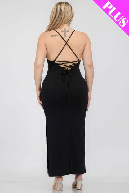 Crisscross Back Maxi Dress