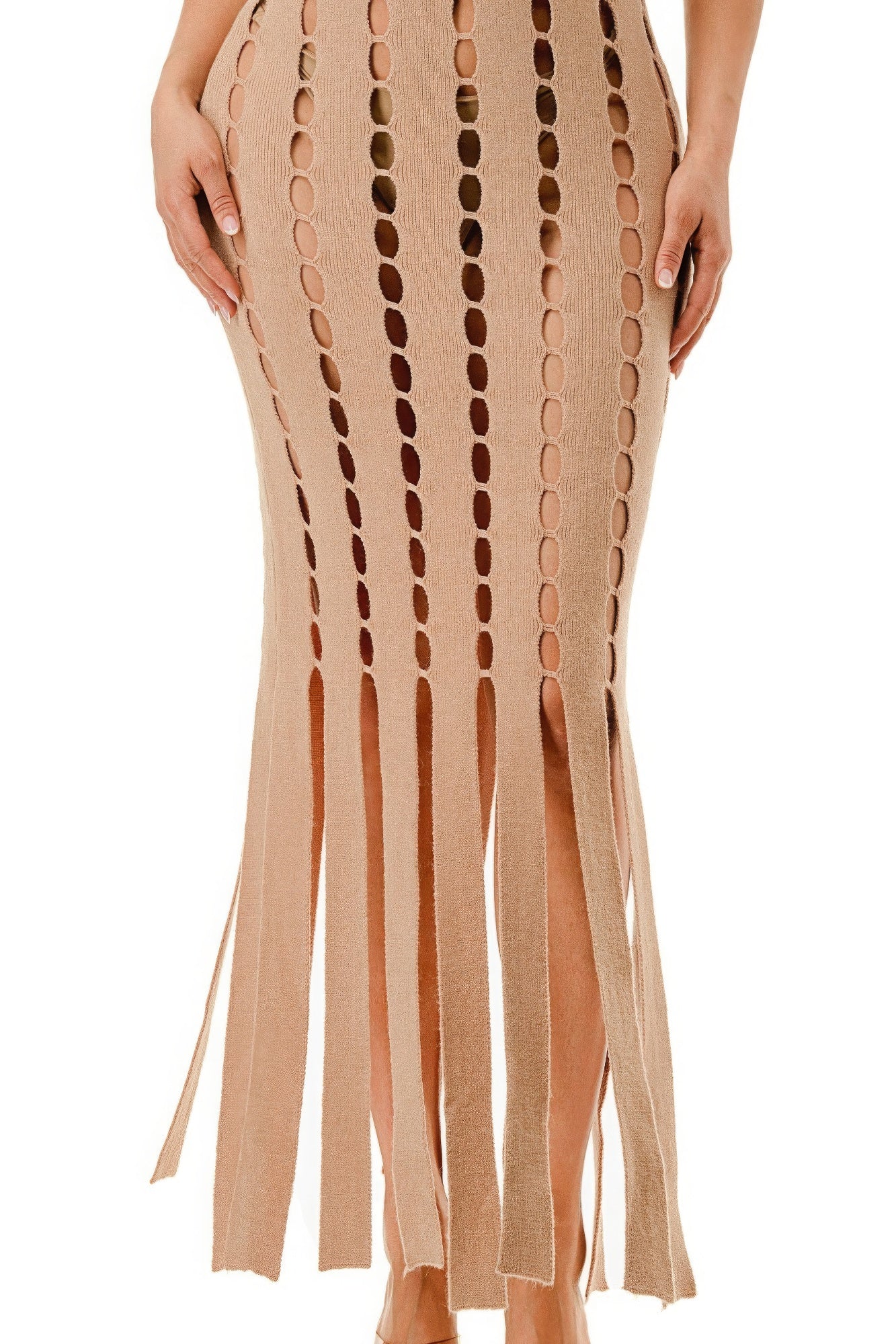 cut out fringe dress