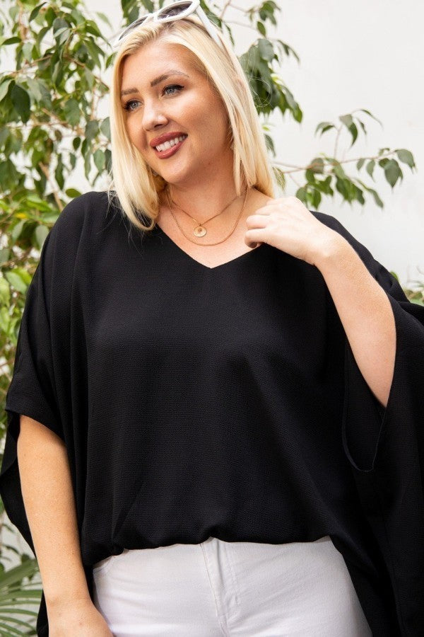 v-neck plus size top